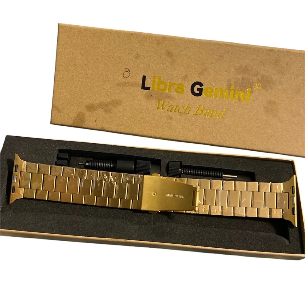 Libra Gemini Stainless Steel Wristband Compatible with Apple Watch 42/44/45 mm